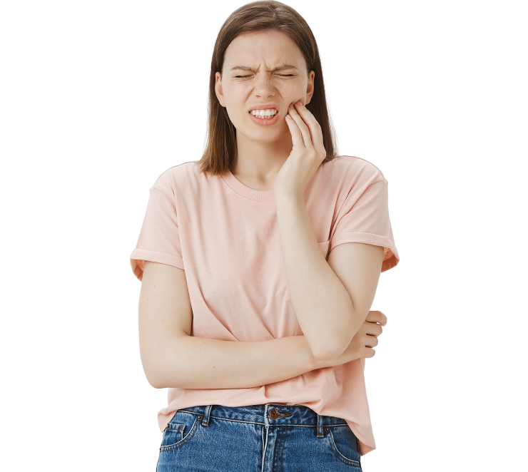 Pessoa com dor de dente
